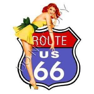  Sexy Route 66 Pinup Girl Decals s72 Musical Instruments