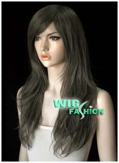 New Fashion Long 22 in. Wavy Silver Grey Hair Wig NH81  