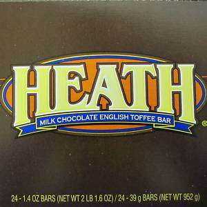 24 Hersheys English Toffee HEATH Chocolate Candy Bars  