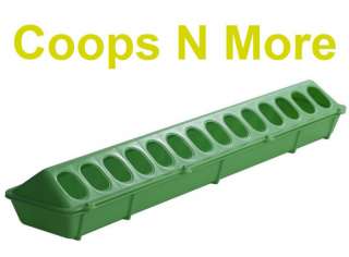 20 GREEN POLY FLIP TOP FEEDER 4 CHICKEN COOP POULTRY  