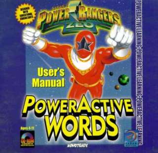 Power Rangers Zeo PowerActive Words PC MAC CD kid game  
