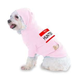 name is HUNTER Hooded (Hoody) T Shirt with pocket for your Dog or Cat 