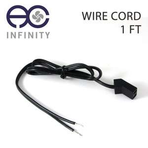 12 in / 1 ft AC Fan Wire Power Cord  