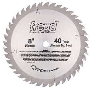 Freud F408 Premier 8 Inch 40 Tooth ATB Saw Blade with 5/8 
