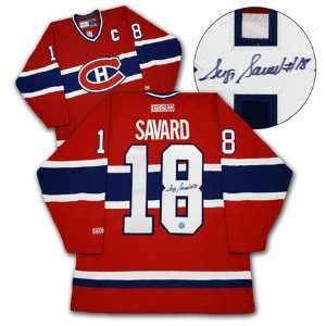 SERGE SAVARD Montreal Canadiens SIGNED Hockey Jersey 