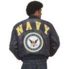 Excelled Mens Navy Insignia Non Leather Jacket