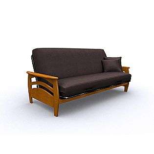 Montego Full Metal Wood Futon   Honey Oak  Elite Products For the Home 