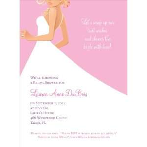  Bridal Side Pink Blonde Bridal Shower Invitation
