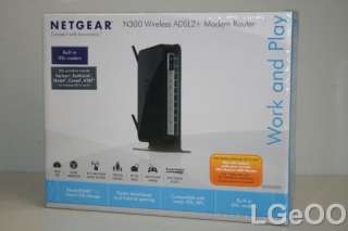 New Netgear Wireless N 300 Router with Built In DSL Modem DGN2200 