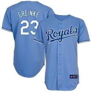   Zack Greinke Light Blue Replica Baseball Jersey  Sports