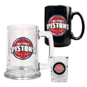  Detroit Pistons Bar Set   15 oz Tankard 15 oz Ceramic Mug 