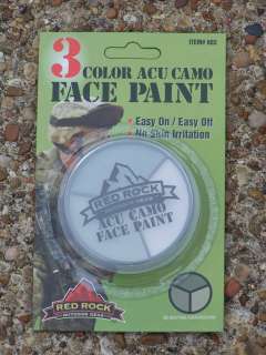 ACU CAMO FACE PAINT 3 COLOR washes off soap and water EACH E6030 