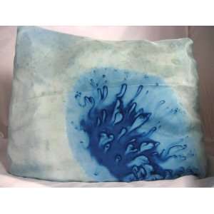  100% Authentic Silk Tie Dye Blue Queen Bed Sheets Set 