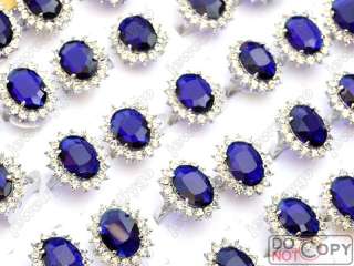 Wholesale Lot 10 Crystal Royal Bridal Engagement Rings  