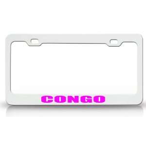  CONGO Country Steel Auto License Plate Frame Tag Holder 