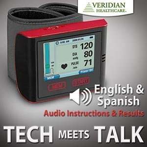 Blood Pressure Monitor by Veridian Healthcare Advanced Full Color 