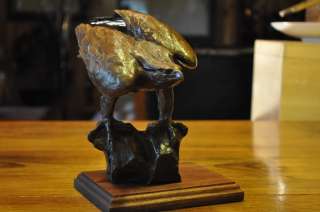   Walter T. Matia Listed Original Bronze Eagle Animal Sculpture  