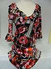 Trina Turk NWT Floral dress size 8 ruffle sleeve and bodice pink red 