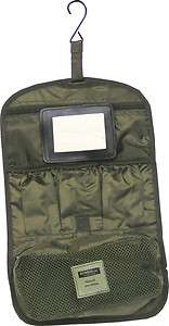   Army Combat Zip Compact Hanging DPM Travel Wash Kit Roll Bag New Shave