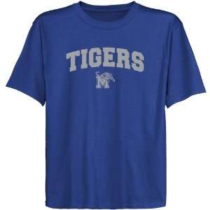  Memphis Tigers Youth Royal Blue Logo Arch T shirt Sports 