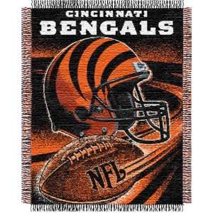  Cincinnati Bengals Woven NFL Throw   48 x 60