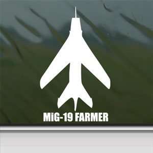  MiG 19 FARMER White Sticker Military Soldier Laptop Vinyl 