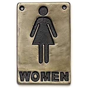  4 x 6 Women Restroom Sign Bronze