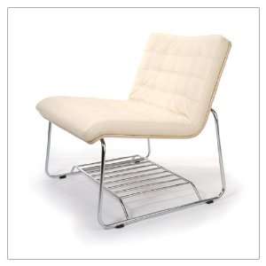  Perch Lounge Chair   White Leather   Birch   Offi & Company   PERCH 