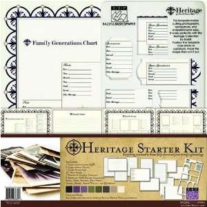  Bazzill Heritage Template 6 Inch by 12 Inch Arts, Crafts 