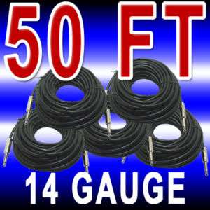 PA DJ pro Speaker Cables 50 foot 14GA gauge 1/4 to  