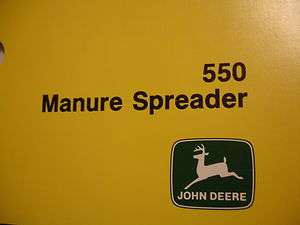 John Deere JD Operators Manual 550 Manure Spreader  