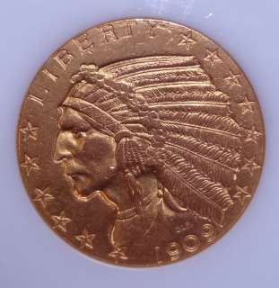 1909 O $5 INDIAN GOLD COIN CHOICE GEM BU  