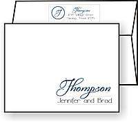 Personalized FAMILY NAME MONOGRAM Note Cards Stationery  