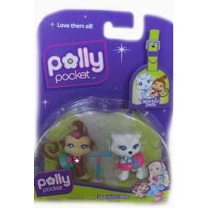   Polly Pocket Sparklin Pets Duets Monkey and Polar Bear Toys & Games