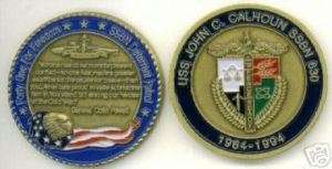 USS John C Calhoun SSBN 630 Submarine Challenge Coin  