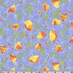  45 Wide Meadow Dance Summer Flowers Sky Fabric By The 