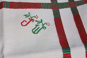   Napkins Damask Table Linens Monogram Christmas Imperfect  