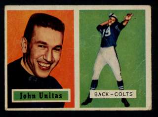 1957 TOPPS FOOTBALL #138 JOHNNY UNITAS ROOKIE ORIGINAL  