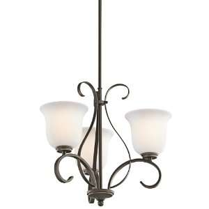 Sherbrooke Collection 3 Light 20ö Olde Bronze Mini Chandelier with 