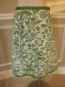 NEW * OLD NAVY green Floral Cruise Summer Skirt sz 2  