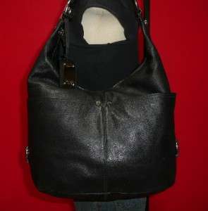 Vintage TIGNANELLO Black Leather Large Hobo Shoulder Tote Bag Purse 