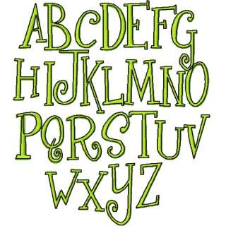 133 Fun Curly Monogram Font Alphabet 1 1.5 2& 3  