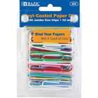   100 per pack bazic jumbo 50 millimeters color paper clips 100 per pack