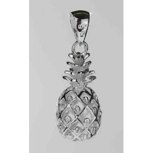  Silver pendant, 3D Hawaii Pineapple Jewelry