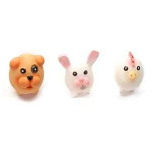  3 Piece Egg Friends Assorted Squeaker Dog Toys