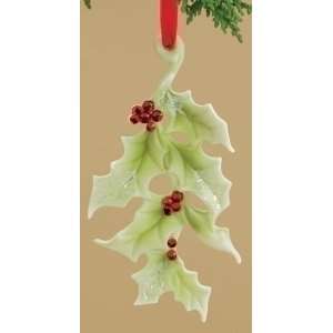  Club Pack of 12 Holiday Traditions Porcelain Holly Leaf 