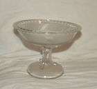 VINTAGE DEPRESSION CLEAR & FROSTED GLASS CANDY NUT DISH STAR ON BOTTOM