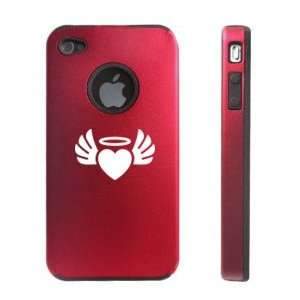  Apple iPhone 4 4S 4G Red D775 Aluminum & Silicone Case 