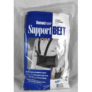   Remedease Standard Back Support, Size X Large Fits Waist 42 48, Black