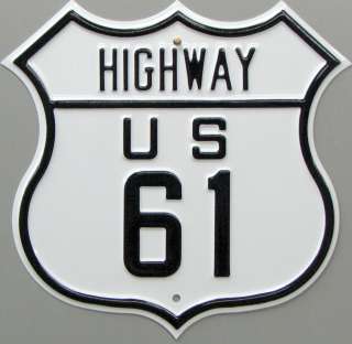 Route 66 Authentic Sign  Highway US 61 18 Gauge Steel  